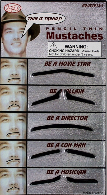 PENCIL THIN MOUSTACHE SET OF 5